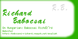 richard babocsai business card